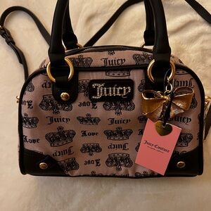 Juicy Couture Black and Pink Satchel